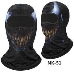 Ulkokäyttöön tarkoitettu aurinkovoide Balaclava Venom Skull Ratsastushuivi Uutuus kokokasvonaamio Monitoiminen Bandana Ski Masks MTB Polkupyörän päähineet hinta ja tiedot | Juhlakoristeet | hobbyhall.fi