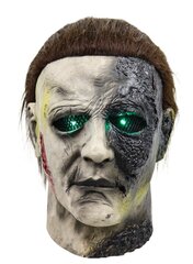 Terror Halloween Michael Myers -naamarit LED-hehkulla Kauhu Latex -päähineet Pelottava kasvonsuoja Naamiaiset juhlatarvikkeet hinta ja tiedot | Juhlakoristeet | hobbyhall.fi