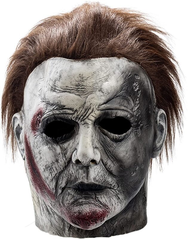 Terror Halloween Michael Myers -naamarit LED-hehkulla Kauhu Latex -päähineet Pelottava kasvonsuoja Naamiaiset juhlatarvikkeet hinta ja tiedot | Juhlakoristeet | hobbyhall.fi