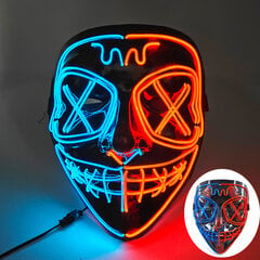 Langaton Halloween Neon Led Purge -naamio Naamiaiskarnevaalijuhla naamarit Kevyet pimeässä valoisat Cosplay-asutarvikkeet hinta ja tiedot | Juhlakoristeet | hobbyhall.fi