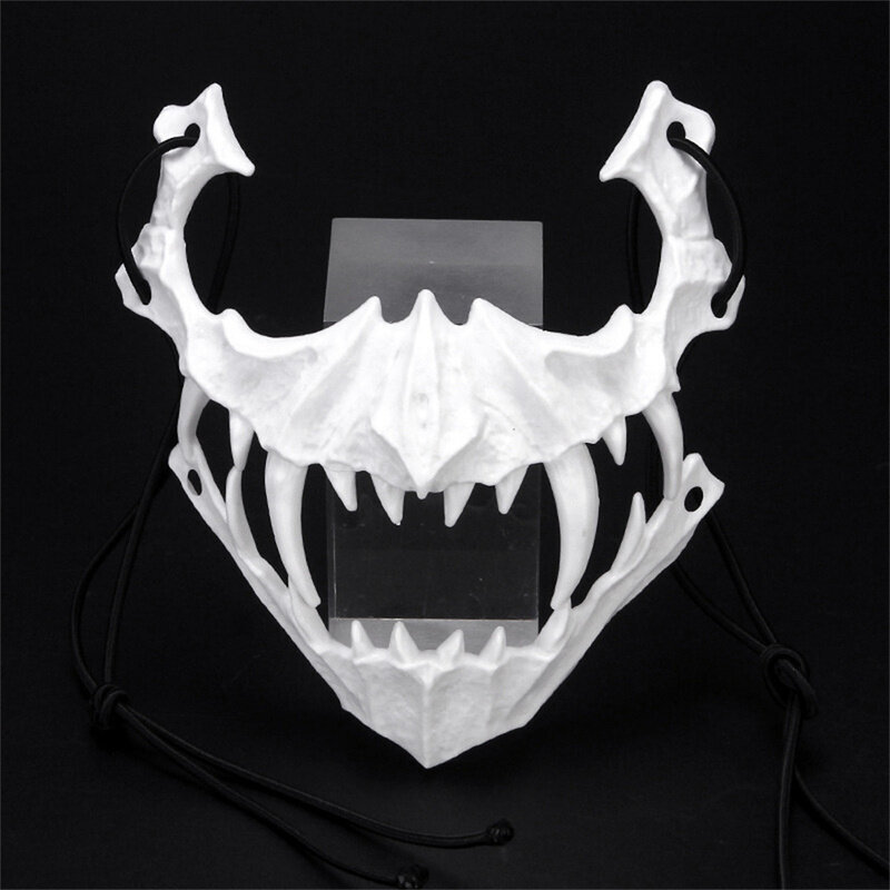 Pukunaamio musta/valkoinen puolinaamari Dragon Tiger Man Wolf Horror Cosplay Party Props Animals Skull pukeutumistyökalu Unixille hinta ja tiedot | Juhlakoristeet | hobbyhall.fi