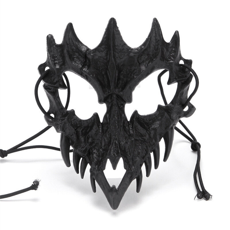 Pukunaamio musta/valkoinen puolinaamari Dragon Tiger Man Wolf Horror Cosplay Party Props Animals Skull pukeutumistyökalu Unixille hinta ja tiedot | Juhlakoristeet | hobbyhall.fi