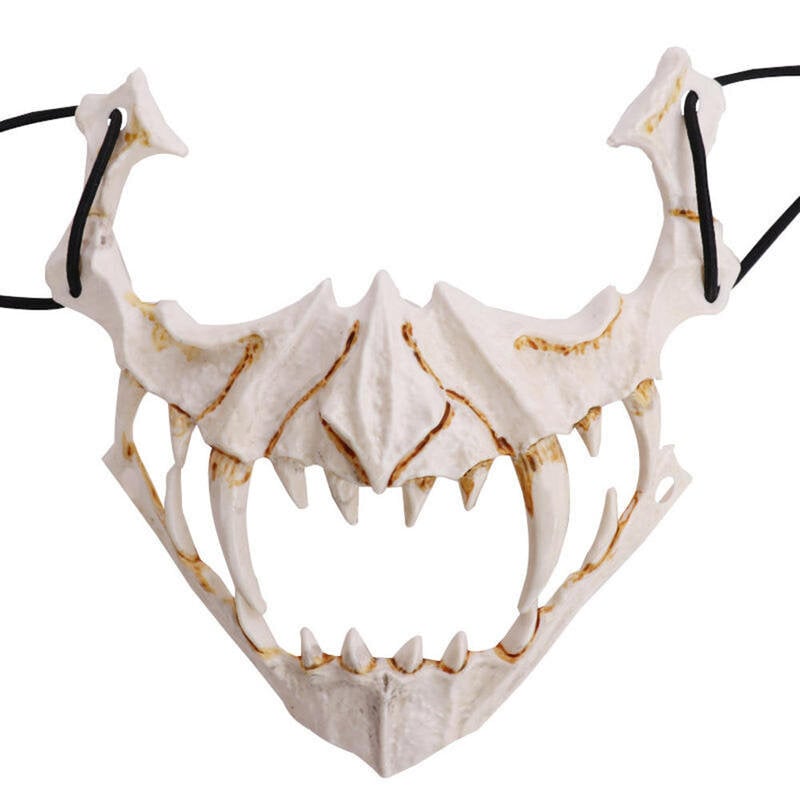 Pukunaamio musta/valkoinen puolinaamari Dragon Tiger Man Wolf Horror Cosplay Party Props Animals Skull pukeutumistyökalu Unixille hinta ja tiedot | Juhlakoristeet | hobbyhall.fi