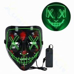 LED Halloween-naamio Luminous Glow In The Dark Ripsivärit Halloween Juhlasu Cosplay Naamiot Kauhu Rekvisiitta Neonvalo Naamio hinta ja tiedot | Juhlakoristeet | hobbyhall.fi