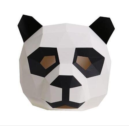 Cosplay-naamarit Halloween-juhla-naamio Tarvikkeet Panda Karhu Puku Pään Huppu 3D Paperi Malli Tee-se-itse sarjakuva Käsintehdyt kasvot Cosplay-lelut hinta ja tiedot | Juhlakoristeet | hobbyhall.fi