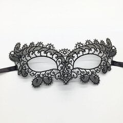 Muotoiltu seksikäs naisten pitsinen silmänaamio karnevaaliin Halloween Masquerade Animal Half Face Party Mask Cosplay juhlatarvikkeet musta hinta ja tiedot | Juhlakoristeet | hobbyhall.fi