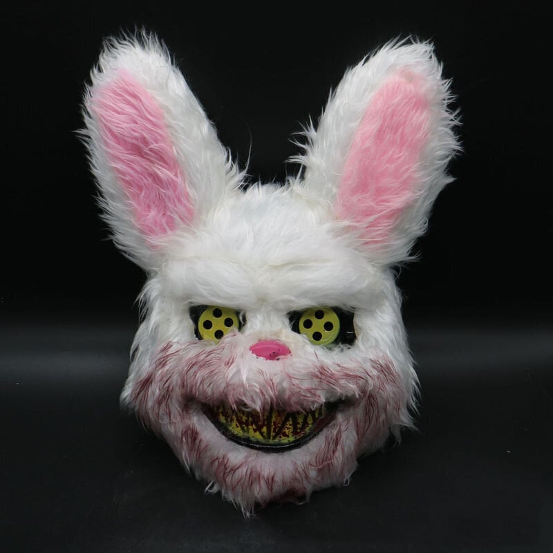 Halloween Bloody Rabbit -kauhupukeutuminen Naamio Käsikirjoitus Tappo Kauhu Pehmokarhu Päähineet Ball Party Bar Eläinnäytöksen rekvisiitta hinta ja tiedot | Juhlakoristeet | hobbyhall.fi