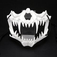 Japanilainen anime Fox Dragon Skeleton Half Face Mask Cosplay Animal Animal White Skeleton Mask Unisex Halloween Carnival Party Pros hinta ja tiedot | Juhlakoristeet | hobbyhall.fi