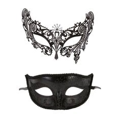 Masquerade kasvonsuoja Hollow Out Retro Upea Cosplay Rekvisiitta Metal Venetsian pukujuhlat musta puolikasvopeitesarja karnevaaliin hinta ja tiedot | Juhlakoristeet | hobbyhall.fi