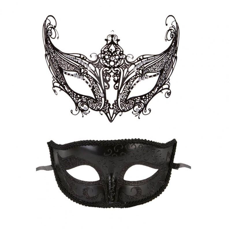 Masquerade kasvonsuoja Hollow Out Retro Upea Cosplay Rekvisiitta Metal Venetsian pukujuhlat musta puolikasvopeitesarja karnevaaliin hinta ja tiedot | Juhlakoristeet | hobbyhall.fi