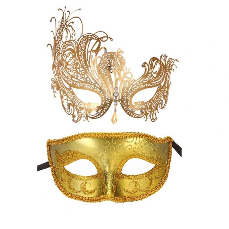 Masquerade kasvonsuoja Hollow Out Retro Upea Cosplay Rekvisiitta Metal Venetsian pukujuhlat musta puolikasvopeitesarja karnevaaliin hinta ja tiedot | Juhlakoristeet | hobbyhall.fi