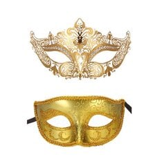 Masquerade kasvonsuoja Hollow Out Retro Upea Cosplay Rekvisiitta Metal Venetsian pukujuhlat musta puolikasvopeitesarja karnevaaliin hinta ja tiedot | Juhlakoristeet | hobbyhall.fi