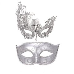 Masquerade kasvonsuoja Hollow Out Retro Upea Cosplay Rekvisiitta Metal Venetsian pukujuhlat musta puolikasvopeitesarja karnevaaliin hinta ja tiedot | Juhlakoristeet | hobbyhall.fi