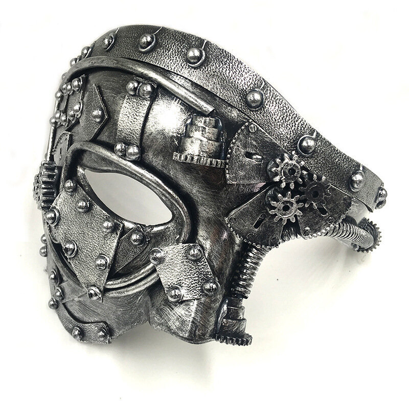 Steampunk Phantom Masquerade Cosplay Keskiaikainen Retro Naamiopallo Puolikasvoinen Miesten Punk-asu Halloween-juhla-asun rekvisiitta hinta ja tiedot | Juhlakoristeet | hobbyhall.fi