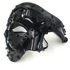 Steampunk Phantom Masquerade Cosplay Keskiaikainen Retro Naamiopallo Puolikasvoinen Miesten Punk-asu Halloween-juhla-asun rekvisiitta hinta ja tiedot | Juhlakoristeet | hobbyhall.fi