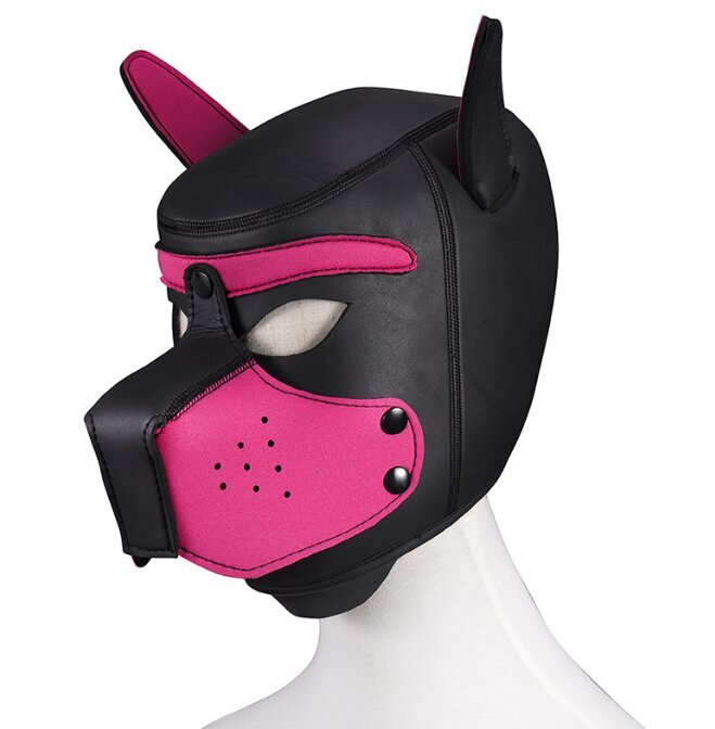 Pink Pig Mask Sexy Cosplay Roolipeli Pig Full Head Mask Pehmeä PU-nahka Puppy Hood näyttämön rekvisiitta hinta ja tiedot | Juhlakoristeet | hobbyhall.fi