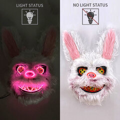 Halloween Horror Cosplay LED Light Mask -asu Hehkuva Naamiaisnaamio Valaiseva aikuisten naamio festivaalijuhlasisustukseen hinta ja tiedot | Juhlakoristeet | hobbyhall.fi