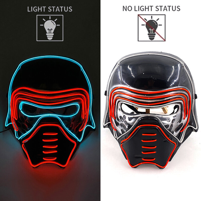 Halloween Horror Cosplay LED Light Mask -asu Hehkuva Naamiaisnaamio Valaiseva aikuisten naamio festivaalijuhlasisustukseen hinta ja tiedot | Juhlakoristeet | hobbyhall.fi