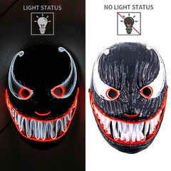 1P Scary Halloween Colplay Carnival Light Up Movie Mask Halloween Masquerade Party LED-naamarit pimeässä hehkuvalle aikuisten naamiolle hinta ja tiedot | Juhlakoristeet | hobbyhall.fi