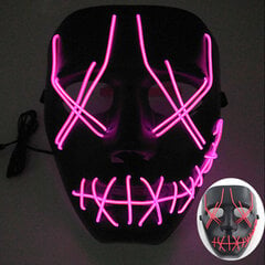 Karnevaalinaamiot Cosplay-asutarvikkeet Halloween Neon Led Purge Mask -naamio Scary Party Masks Kevyt valoisa pimeässä hinta ja tiedot | Juhlakoristeet | hobbyhall.fi