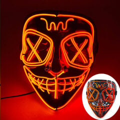 Karnevaalinaamiot Cosplay-asutarvikkeet Halloween Neon Led Purge Mask -naamio Scary Party Masks Kevyt valoisa pimeässä hinta ja tiedot | Juhlakoristeet | hobbyhall.fi