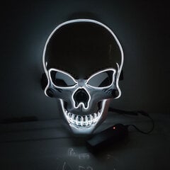 Halloween LED Scary Mask Party -kauhu-cosplay-asu Naamiaisnaamio Valo hehkuu pimeässä hinta ja tiedot | Juhlakoristeet | hobbyhall.fi