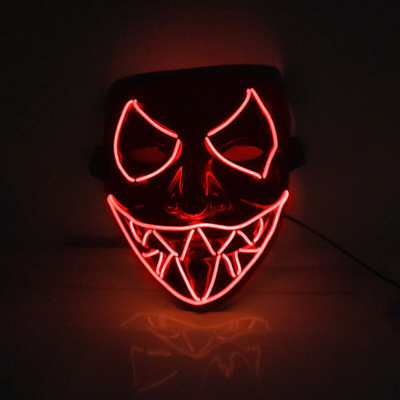 Halloween LED Scary Mask Party -kauhu-cosplay-asu Naamiaisnaamio Valo hehkuu pimeässä hinta ja tiedot | Juhlakoristeet | hobbyhall.fi