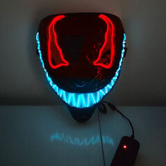 Halloween LED Scary Mask Party -kauhu-cosplay-asu Naamiaisnaamio Valo hehkuu pimeässä hinta ja tiedot | Juhlakoristeet | hobbyhall.fi