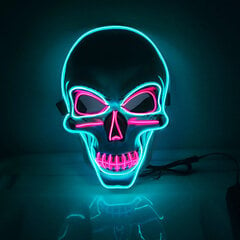 Halloween LED Scary Mask Party -kauhu-cosplay-asu Naamiaisnaamio Valo hehkuu pimeässä hinta ja tiedot | Juhlakoristeet | hobbyhall.fi