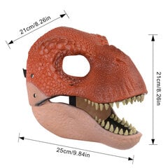 Halloween 3D Dinosaur Mask Kauhu Lohikäärme Päähine Halloween Juhla puku Cosplay Rekvisiitta Avoin Suu Lateksi Elävä naamarit Lahjat hinta ja tiedot | Juhlakoristeet | hobbyhall.fi