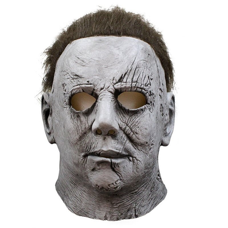 2024Michael Myers Maskit Halloween Horror Cosplay -asu Latex Rekvisiitta Latex Horror Scary Masks Aikuisten Cosplay-asu Harmaa hinta ja tiedot | Juhlakoristeet | hobbyhall.fi