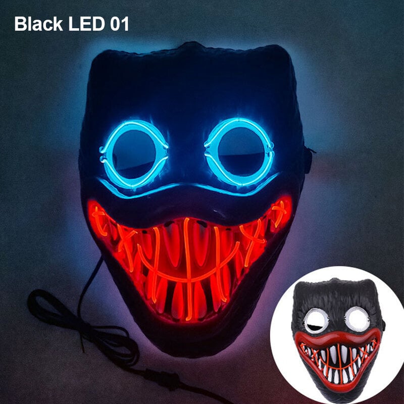 Halloween Neon Led Purge Mask Masque Masquerade Party Naamiot Kevyet Pimeässä Luminous Masks Hauskat Maskit Cosplay-asutarvikkeet hinta ja tiedot | Juhlakoristeet | hobbyhall.fi