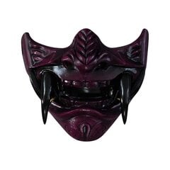 Uusi naamiopeli Half Face Airsoft Oni Mask Halloween маска самур Cosplay Evil Demon Kabuki Samurai Hannya Prajna Resin hinta ja tiedot | Juhlakoristeet | hobbyhall.fi