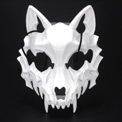 Juhlanaamio Pitkät hampaat Demoni Samurai-luuranko Puolikasvonaamio Susi Dragon Tiger Houjuu Nue Mask Cosplay Halloween-asujen rekvisiitta hinta ja tiedot | Juhlakoristeet | hobbyhall.fi