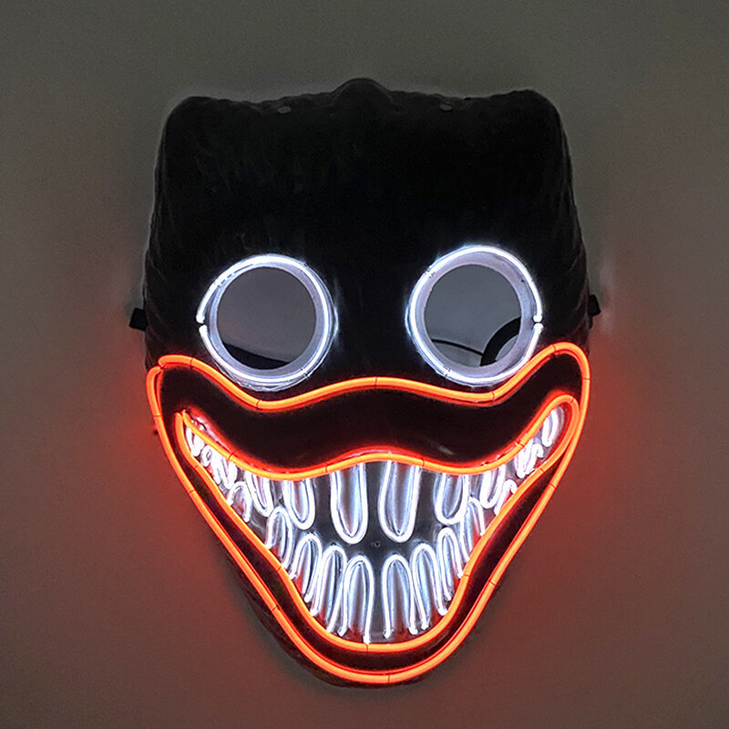 Uusi design valoisa neon EL Party Mask Halloween vilkkuva hauska naamio hehkuu pimeässä yössä Halloween-rekvisiitta naamiainen hinta ja tiedot | Juhlakoristeet | hobbyhall.fi