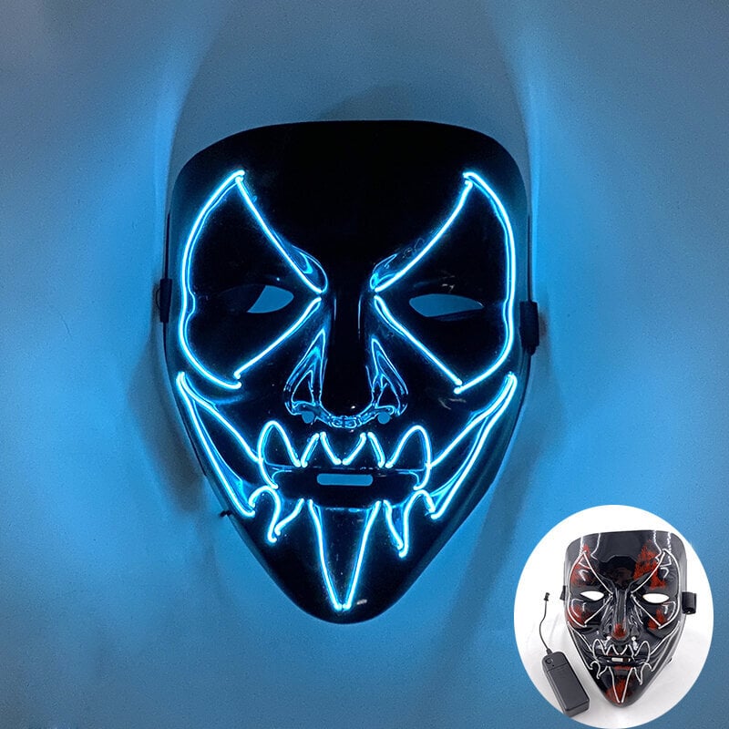 Uusi saapuva Halloween Mask Horror Venom LED Luminous Mask Cosplay puku meikki Prom Party hinta ja tiedot | Juhlakoristeet | hobbyhall.fi