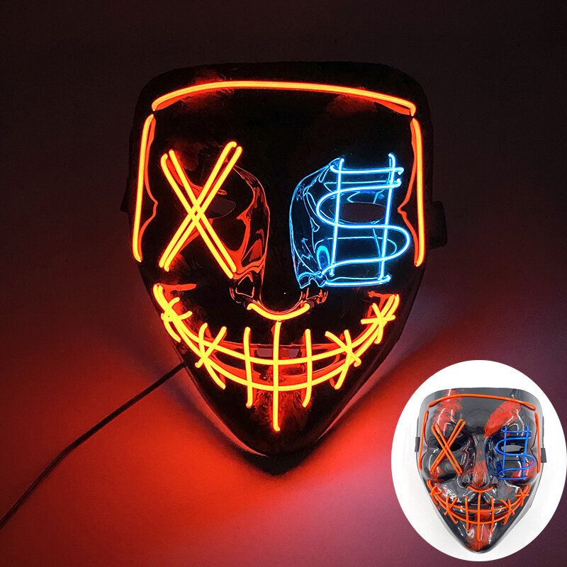 Uusi saapuva Halloween Mask Horror Venom LED Luminous Mask Cosplay puku meikki Prom Party hinta ja tiedot | Juhlakoristeet | hobbyhall.fi