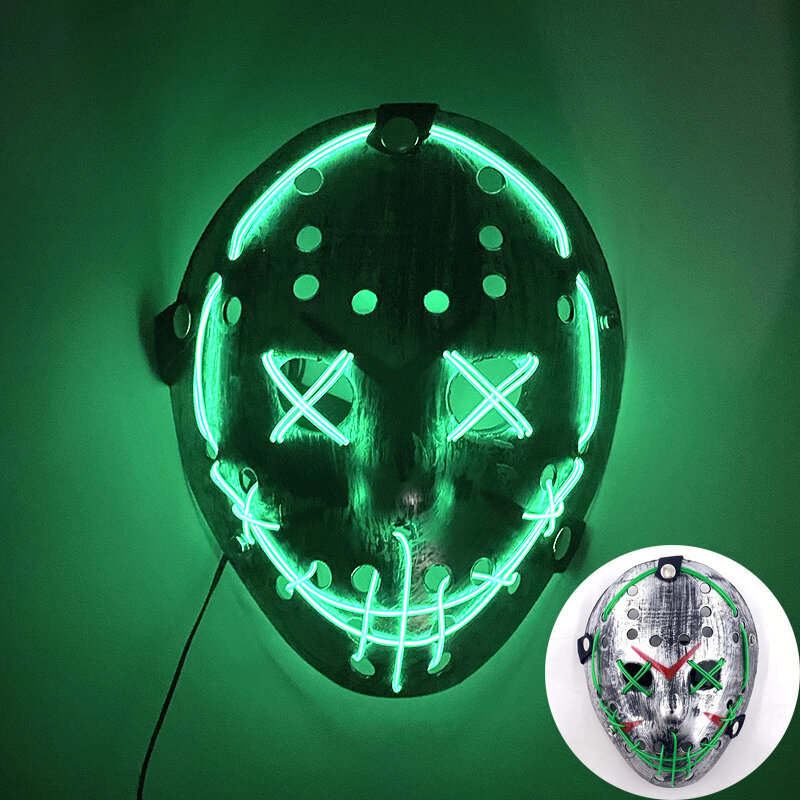 Uusi saapuva Halloween Mask Horror Venom LED Luminous Mask Cosplay puku meikki Prom Party hinta ja tiedot | Juhlakoristeet | hobbyhall.fi