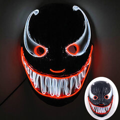 Uusi saapuva Halloween Mask Horror Venom LED Luminous Mask Cosplay puku meikki Prom Party hinta ja tiedot | Juhlakoristeet | hobbyhall.fi