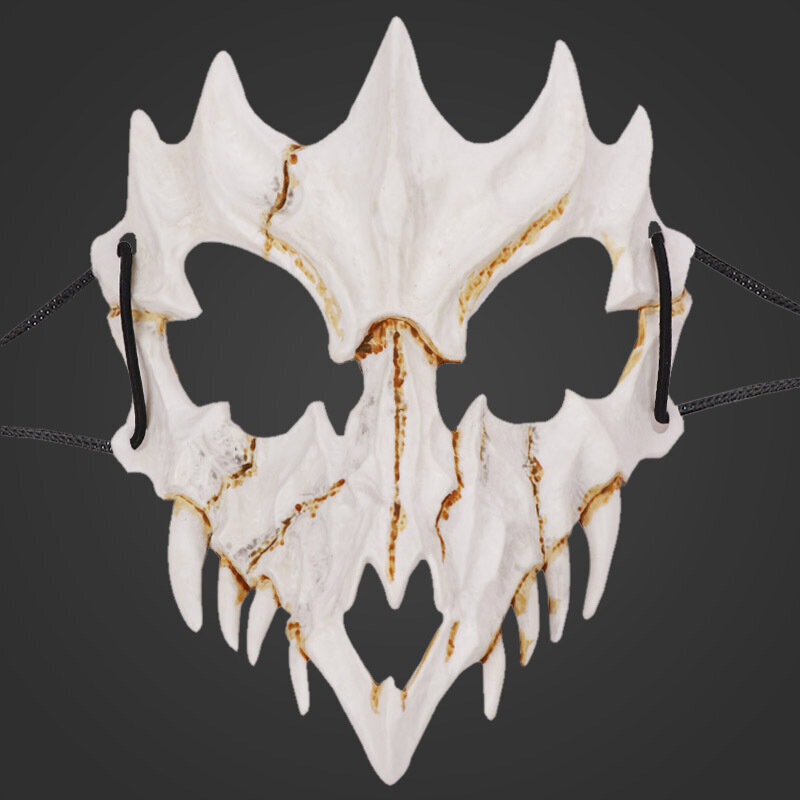 Japanilainen anime Dragon God Skeleton Half Face Mask Cosplay Animal Skeleton Mask Unisex Halloween Masquerade Carnival Party Rekvisiitta hinta ja tiedot | Juhlakoristeet | hobbyhall.fi