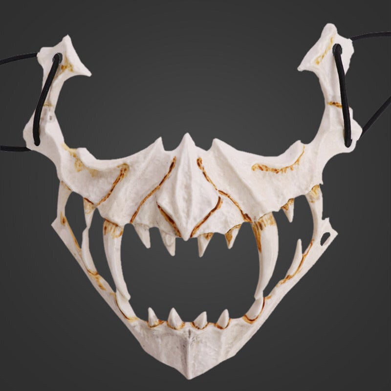 Japanilainen anime Dragon God Skeleton Half Face Mask Cosplay Animal Skeleton Mask Unisex Halloween Masquerade Carnival Party Rekvisiitta hinta ja tiedot | Juhlakoristeet | hobbyhall.fi