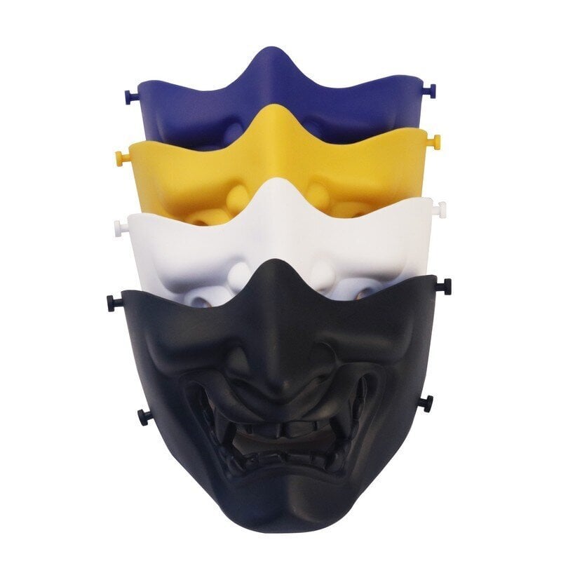 Airsoft Mask Suojaava Puolikasvo Naamari Ulkonaamio Taktinen Prajna Face Hannya Oni Moottoripyörä Evil Knight Halloween Cosplay hinta ja tiedot | Juhlakoristeet | hobbyhall.fi