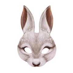 Kanin naamio Söpö Animal Pehmo Juhla Cosplay Naamiaiset Asusteet Esitysrekvisiitta naisille ja miehille Half Face Halloween pääsiäinen hinta ja tiedot | Juhlakoristeet | hobbyhall.fi