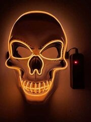 Halloween LED Skull Neon Valaistus Naamio Kauhu Ghost Head Miehet Naiset Hauskat juhlat Valoisa Hehku Tumma Luuranko Cosplay-asun rekvisiitta hinta ja tiedot | Juhlakoristeet | hobbyhall.fi