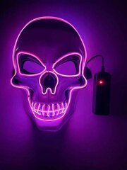 Halloween LED Skull Neon Valaistus Naamio Kauhu Ghost Head Miehet Naiset Hauskat juhlat Valoisa Hehku Tumma Luuranko Cosplay-asun rekvisiitta hinta ja tiedot | Juhlakoristeet | hobbyhall.fi