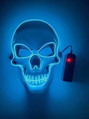 Halloween LED Skull Neon Valaistus Naamio Kauhu Ghost Head Miehet Naiset Hauskat juhlat Valoisa Hehku Tumma Luuranko Cosplay-asun rekvisiitta hinta ja tiedot | Juhlakoristeet | hobbyhall.fi