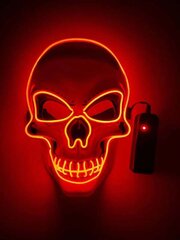 Halloween LED Skull Neon Valaistus Naamio Kauhu Ghost Head Miehet Naiset Hauskat juhlat Valoisa Hehku Tumma Luuranko Cosplay-asun rekvisiitta hinta ja tiedot | Juhlakoristeet | hobbyhall.fi