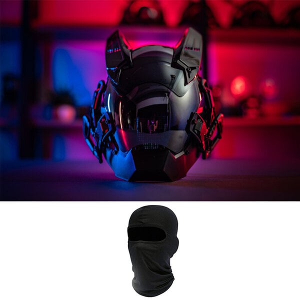 Cyberpunk Mask Cosplay Roolipeli Prop Night City Neon Helmet Henkilökohtainen armeijan mekaaninen musiikkifestivaali Halloween-juhliin