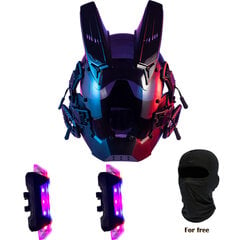 Cyberpunk Mask Cosplay Roolipeli Prop Night City Neon Helmet Henkilökohtainen armeijan mekaaninen musiikkifestivaali Halloween-juhliin hinta ja tiedot | Juhlakoristeet | hobbyhall.fi