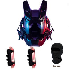 Cyberpunk Mask Cosplay Roolipeli Prop Night City Neon Helmet Henkilökohtainen armeijan mekaaninen musiikkifestivaali Halloween-juhliin hinta ja tiedot | Juhlakoristeet | hobbyhall.fi